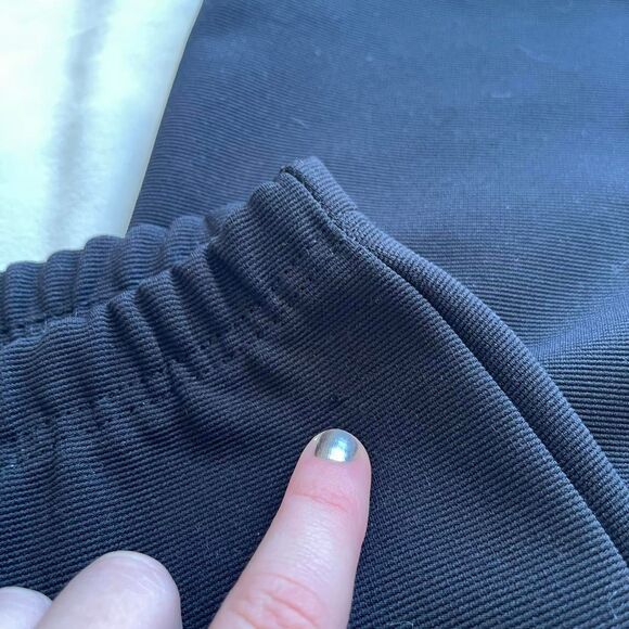 Vintage Y2K Zoey & Beth black cut out silver rhinestone flare pants size large - Picture 7 of 7